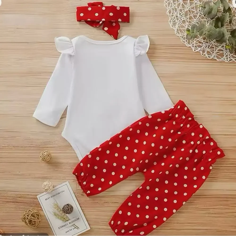 New Valentine’s Day love heart outfit baby girl 0-3 months